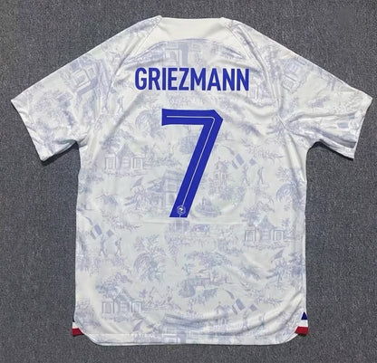 France World Cup 2022 Antoine Griezmann #7 Away Retro Football Jersey