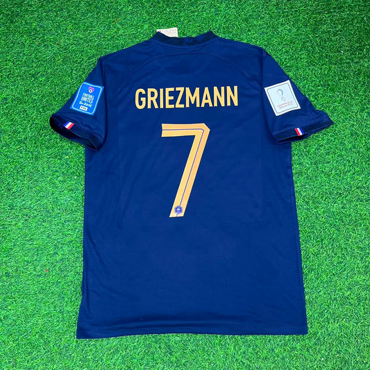France World Cup 2022 Antoine Griezmann Final Retro Football Jersey