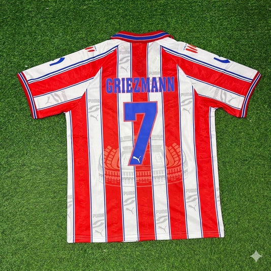 Antoine Griezmann Atletico Madrid Retro Football Jersey