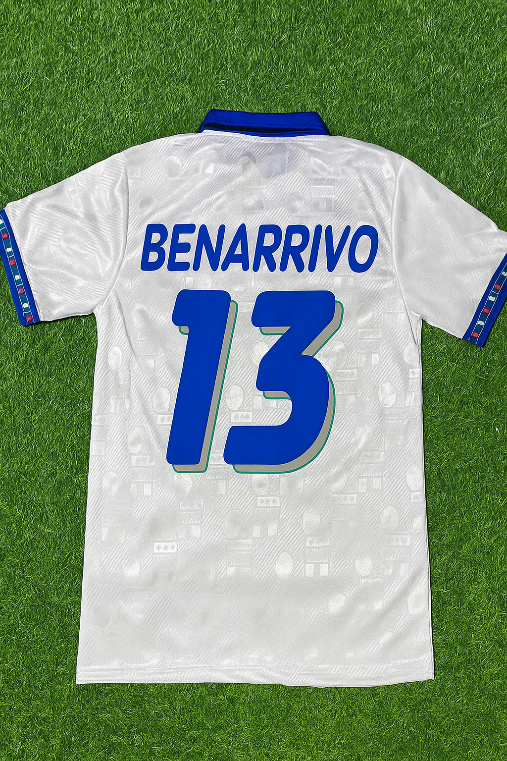 Italy World Cup 1994 Antonio Benarrivo White Retro Football Jersey Kit