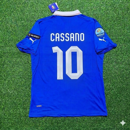 Italy EURO 2012 Antonio Cassano 10- Retro Home Football Jersey