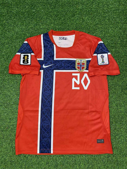 Norway World Cup 2026 Antonio Nusa #20 Home Football Jersey