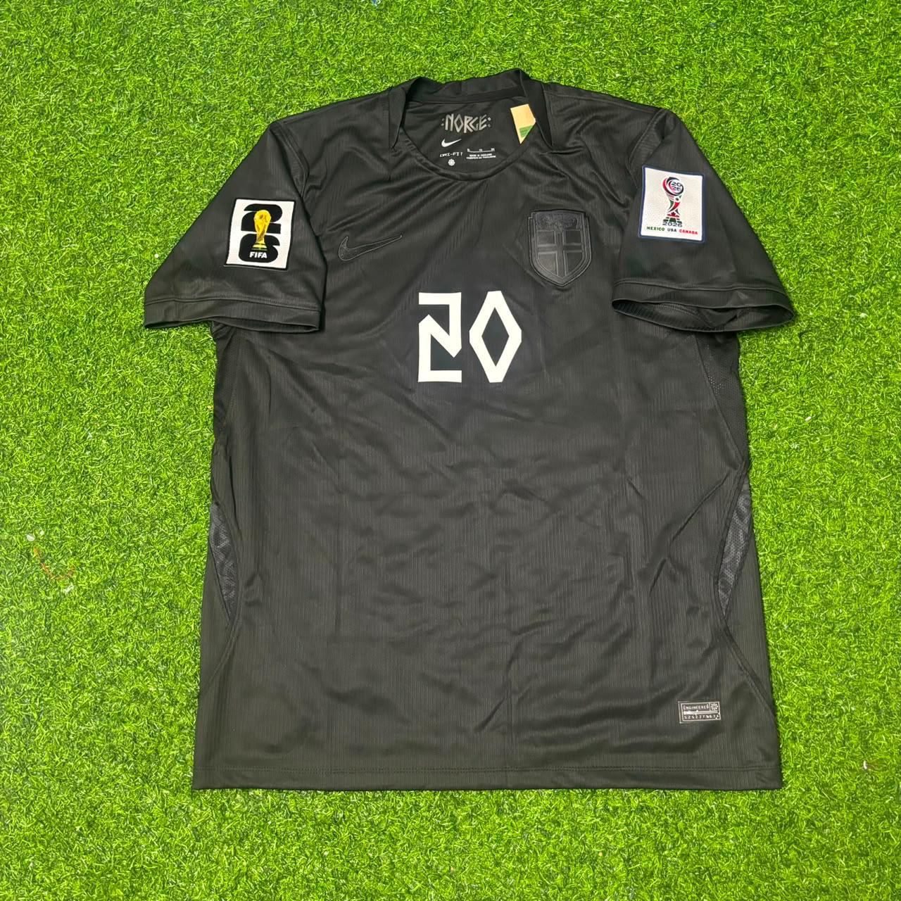 Norway World Cup 2026 Antonio Nusa #20 Black Away Football Jersey