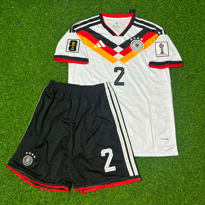 Antonio Rüdiger #2 Germany 2026 World Cup Kids Home Football Jersey Kit