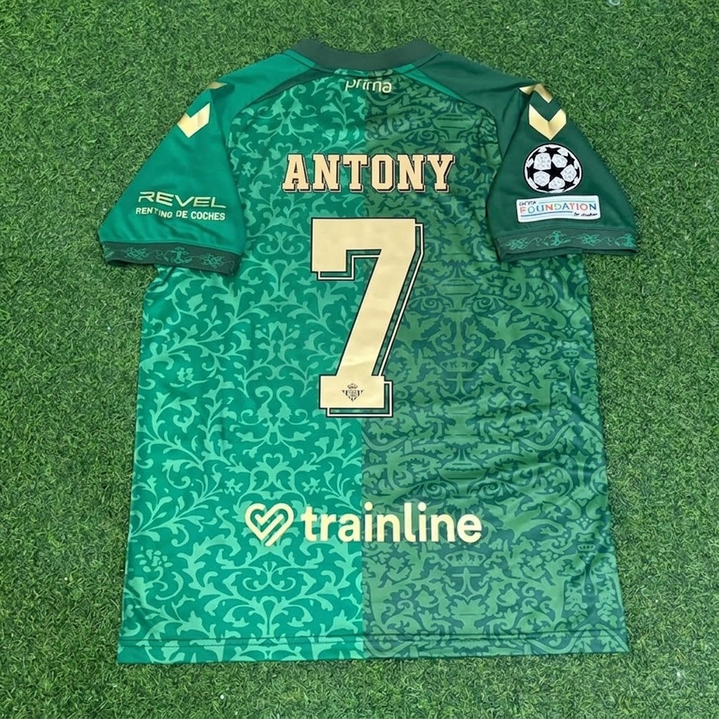 Real Betis 2027 Antony #7 Away Champions League Patch Football Jersey