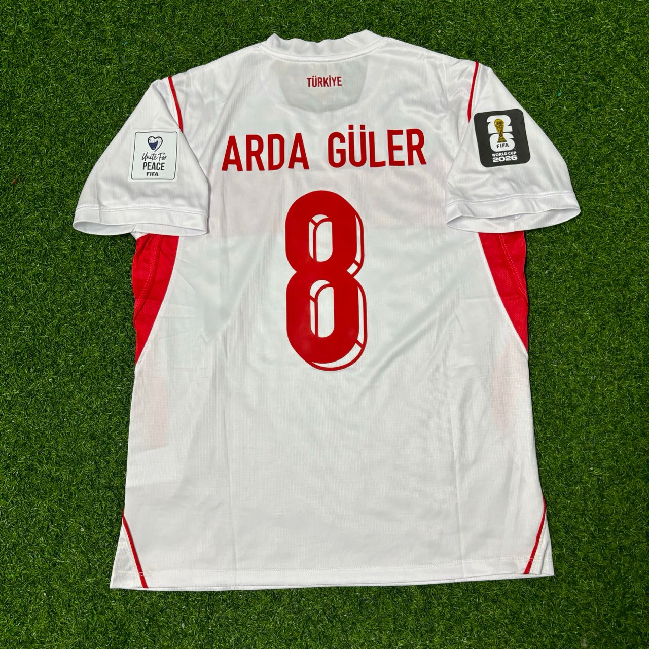 Turkey Türkiye World Cup 2026 Arda Güler #8 Away White Football Jersey