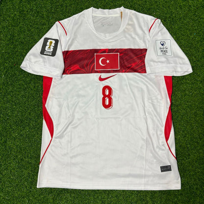 Turkey Türkiye World Cup 2026 Arda Güler #8 Away White Football Jersey