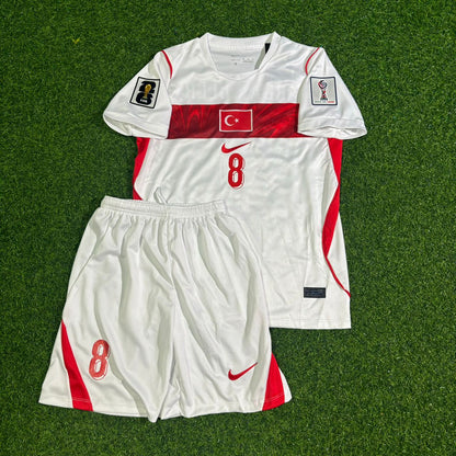 Turkey Türkiye World Cup 2026 Arda Güler #8 Away White Kids Football Jersey