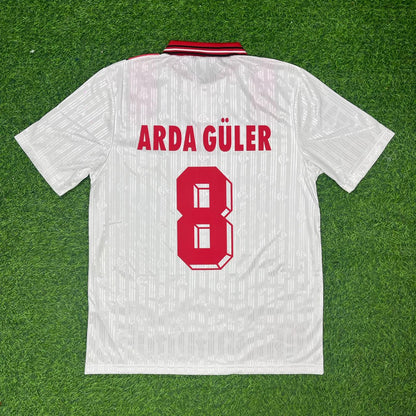 Arda Güler Türkiye Turkey White Nostalgic Retro Football Jersey Kit