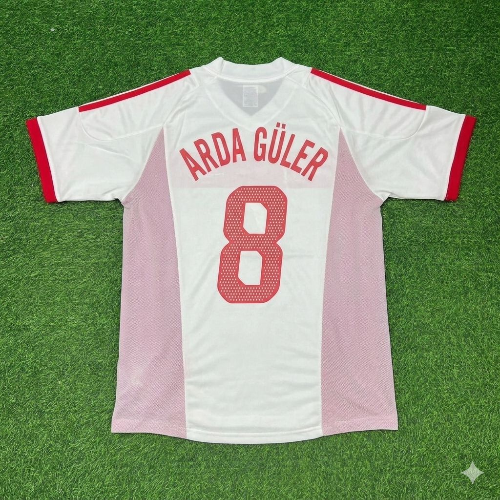 Arda Güler Türkiye White Retro Football Jersey Kit