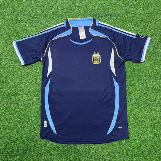 Argentina World Cup 2006 Dark Blue Home Retro Football Jersey Kit