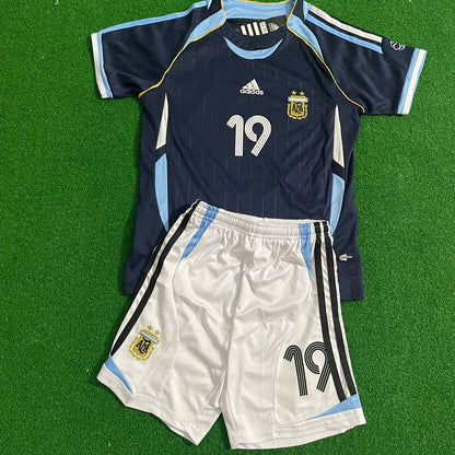 Lionel Messi Argentina 2006 World Cup Soccer Football Jersey Kit