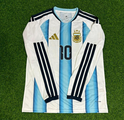 Diego Armando Maradona #10 Argentina Retro Home Long Sleeve Football Jersey Kit