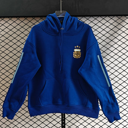 Argentina - Hoodie Winter Fleece- Football Kapuzenpullover Paradise Edition