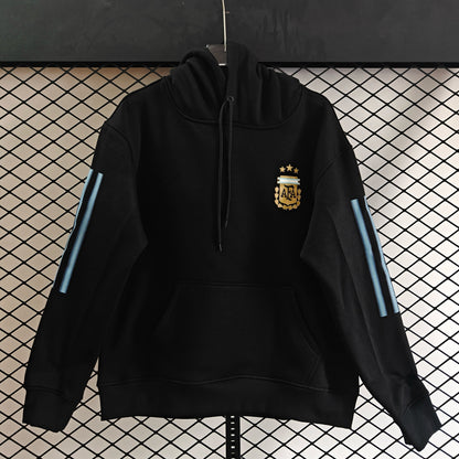 Argentina - Hoodie Winter Fleece- Football Kapuzenpullover Paradise Edition