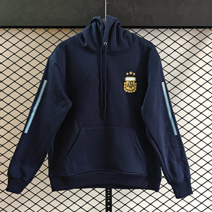 Argentina - Hoodie Winter Fleece- Football Kapuzenpullover Paradise Edition