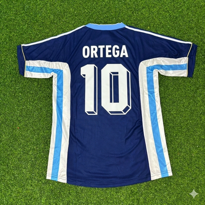 Argentina World Cup 1998 Ariel Ortega #10 Blue Retro Football Jersey