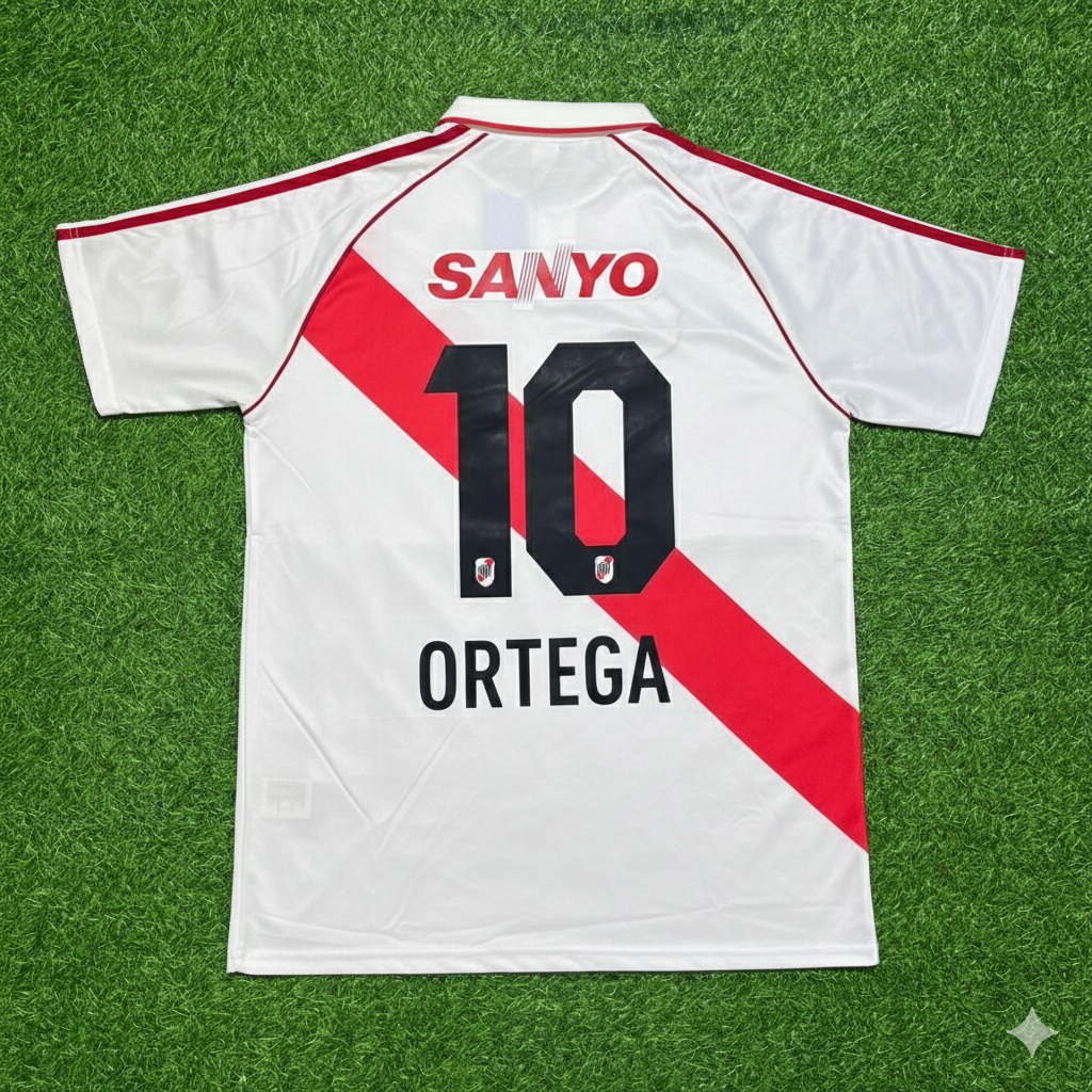 Ariel Ortega River Plate 1993/1994 Retro Home Football Jersey Kit