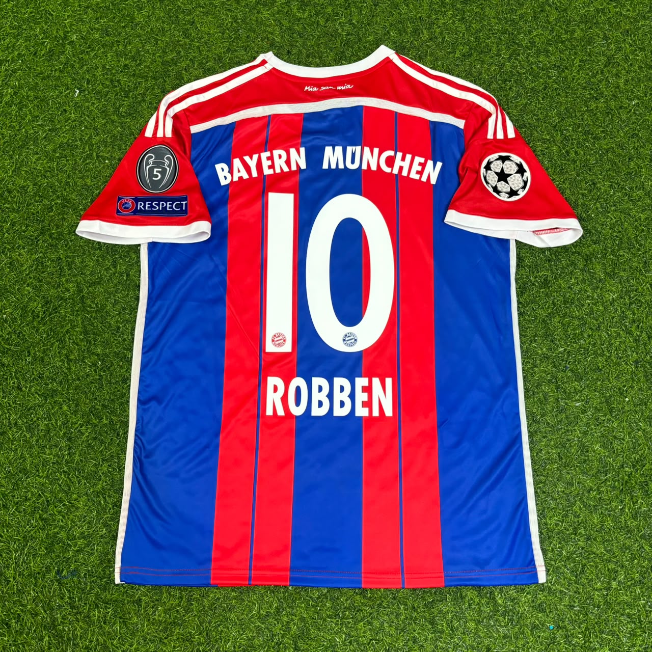Arjen Robben #10 Bayern Munich 2014 2015 Home Retro Champions League Patc Football Jersey