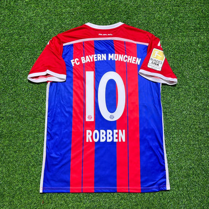 Arjen Robben #10 Bayern Munich 2014 2015 Home Retro Patch Football Jersey