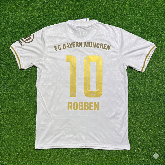 Arjen Robben #10 FC Bayern München 125 Years Anniversary Special-Edition White Football Jersey