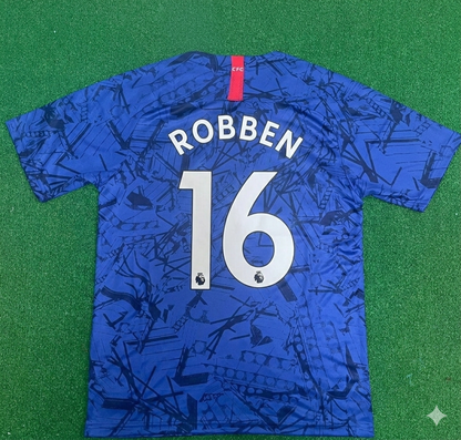 Arjen Robben #16 Chelsea Blue Retro Football Jersey Kit