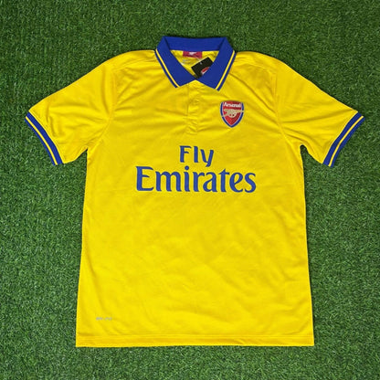 Arsenal 2013/2014 Yellow Retro Football Jersey Kit