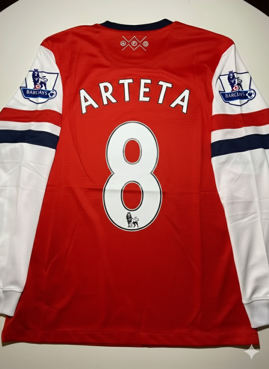 Mikel Arteta Arsenal 2011-2012 Retro Football Jersey Kit