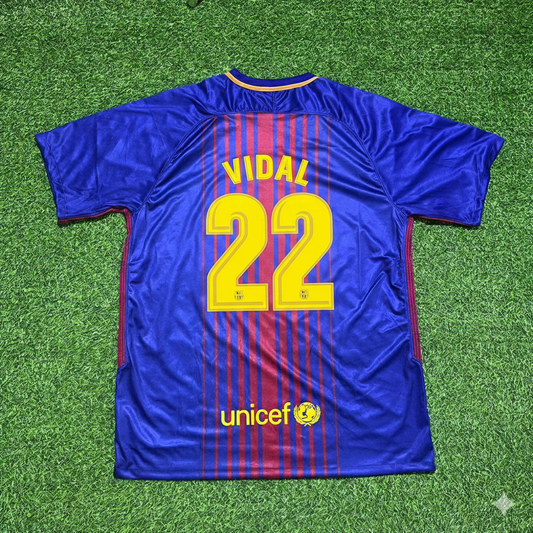 Arturo Vidal 22- Barcelona 2017/2018 Season Football Jersey Kit