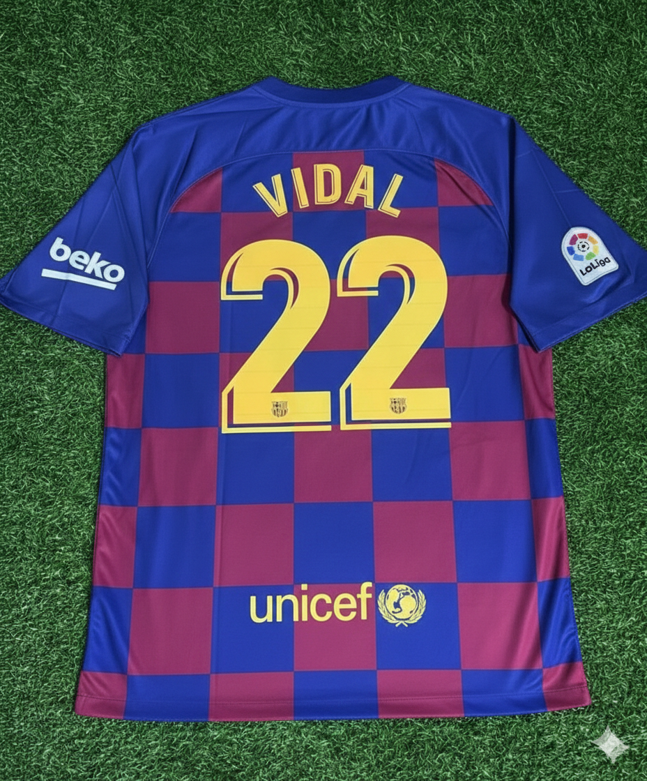 Arturo Vidal Barcelona 2019/20 Home Retro Football Jersey