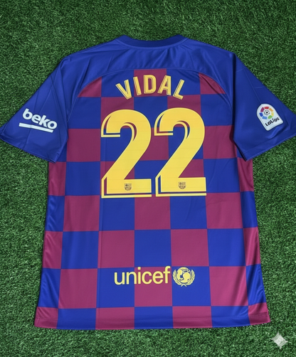 Arturo Vidal Barcelona 2019/20 Home Retro Football Jersey