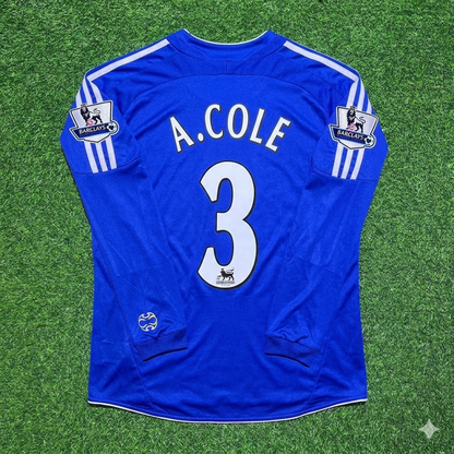 Ashley Cole #3 Chelsea 2006-2008 Long Sleeve EPL Patch Football Jersey Kit