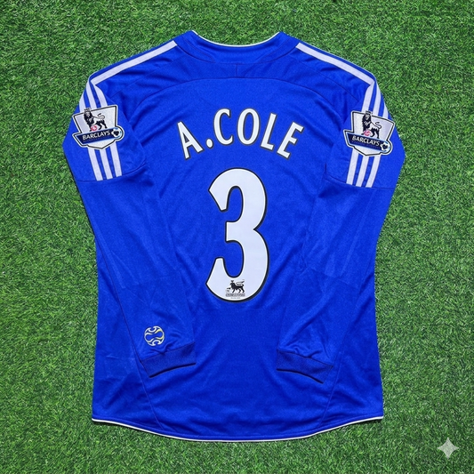 Ashley Cole #3 Chelsea 2006-2008 Long Sleeve EPL Patch Football Jersey Kit