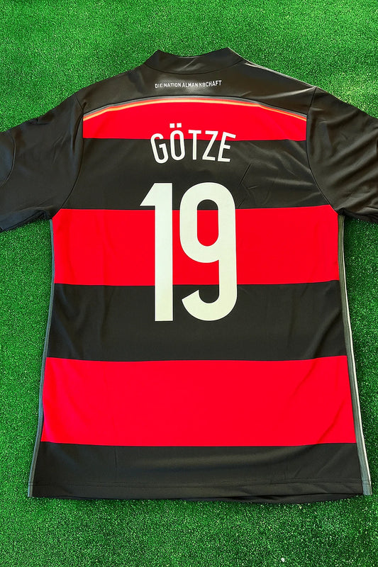 Germany Mario Götze 2014 World Cup Brazil Black Red Retro Jersey Trikot Soccer Kit