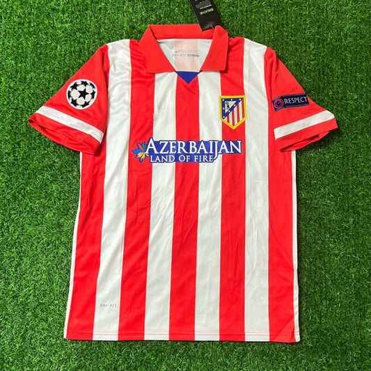 Atlético Madrid Home 2013/14 Football Jersey Red and White Retro Kit Football Jersey
