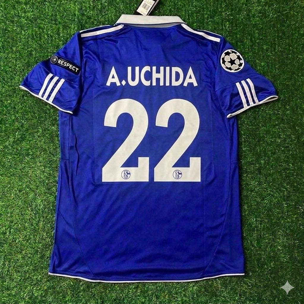 Atsuto Uchida 22- Schalke 04 Season 2010/11 Retro Champions League Football Jersey