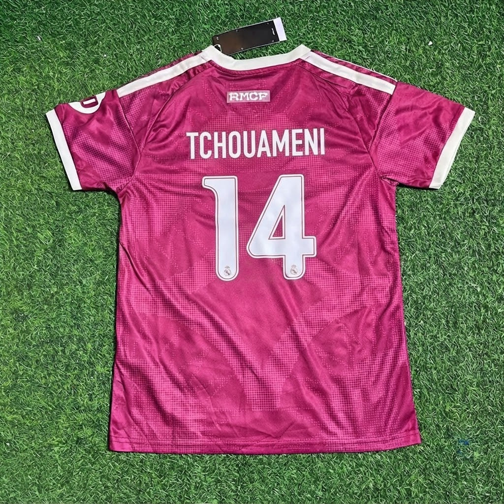 Aurélien Tchouaméni Pink Football Jersey