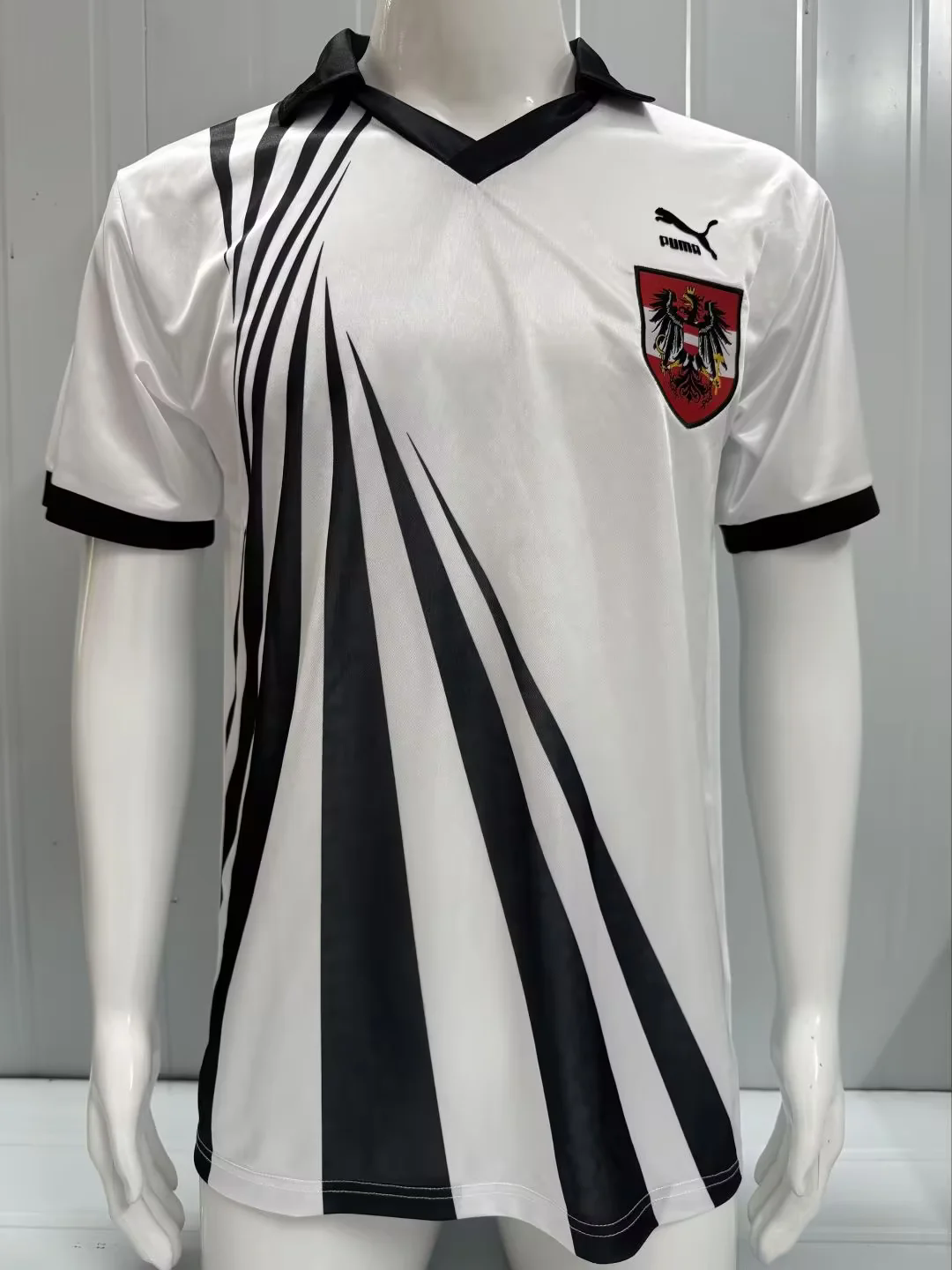 Austria World Cup 1990 White Retro Football Jersey