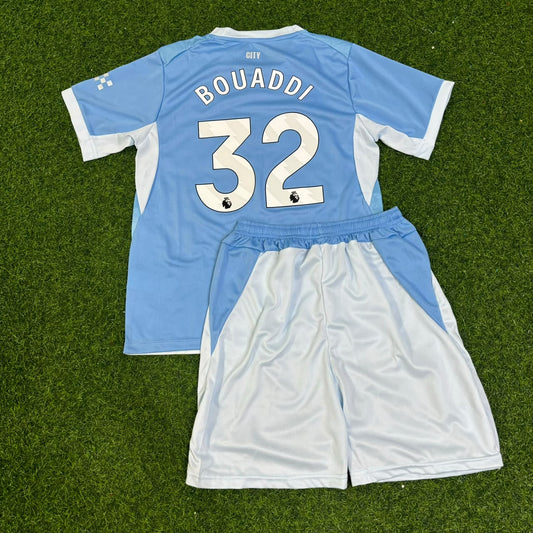 Manchester City 2026-27 Ayyoub Bouaddi Home Kids Football Jersey