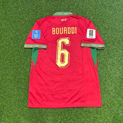 Ayyoub Bouaddi Morocco 2026 World Cup Home Red Football Jersey