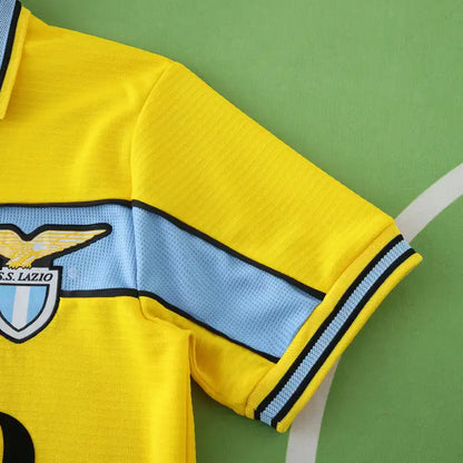 Lazio 98/99 Season Away Yellow Retro Football Jersey