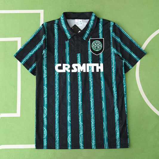92/93 Celtic F.C Season Black Away Retro Jersey Trikot Soccer Kit