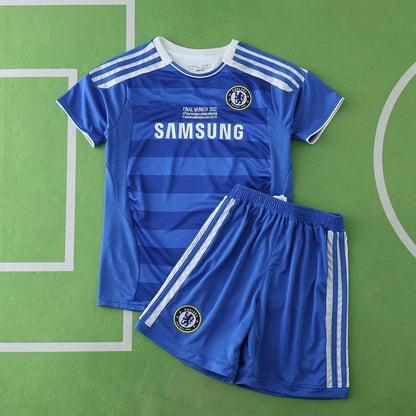 Chelsea 2012 Champions League Final Home Retro Kids Football Jersey Kit