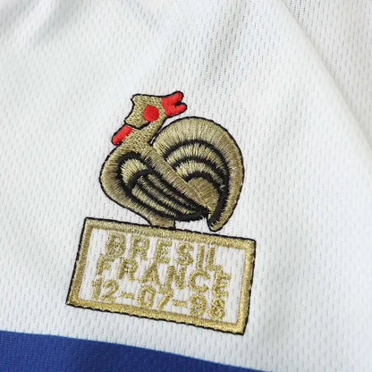 France World Cup 1998 Season Away White Retro Football Jersey