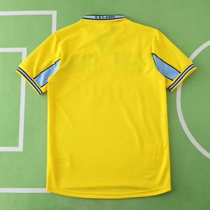 Lazio 98/99 Season Away Yellow Retro Football Jersey