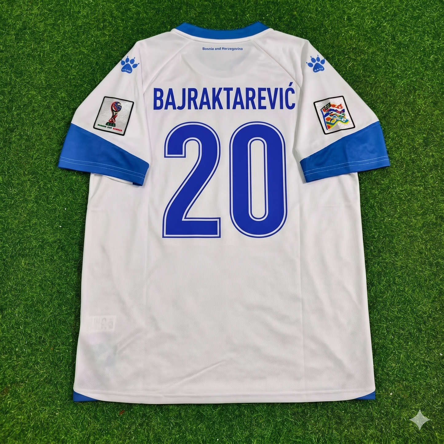 Bosnia and Herzegovina World Cup 2026 Esmir Bajraktarevic Away White Football Jersey