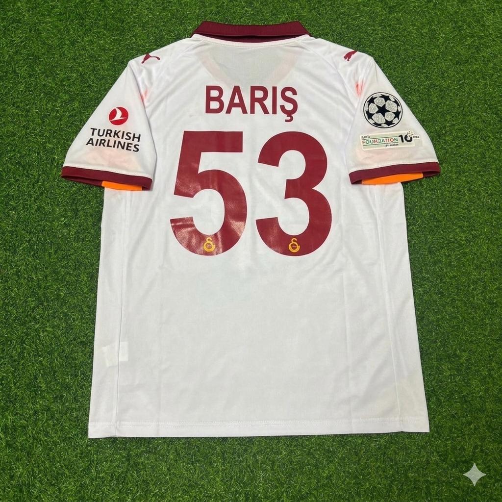 Baris Alper Yilmaz #53 Galatasaray 2025-2026 Away Champions League Football Jersey