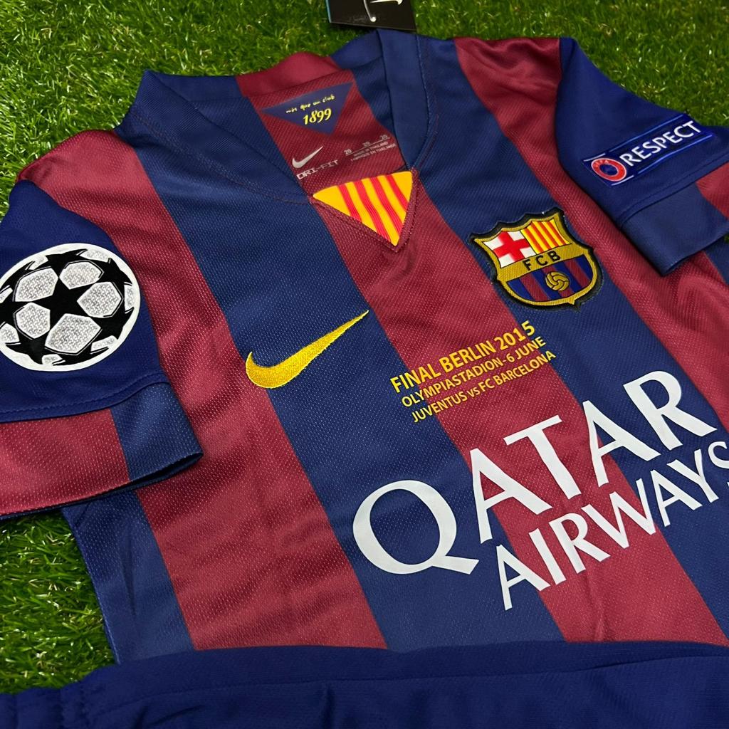 Lionel Messi Barcelona 14/15 Home Kids Kit Jersey for Children – | KinderTrikot | Maillot Enfant