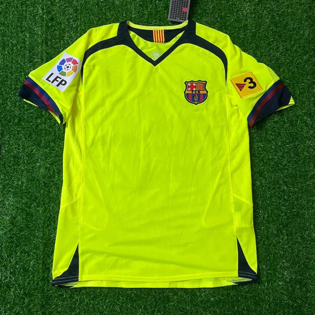 Barcelona 2005/2006 Green Yellow Retro Football Jersey