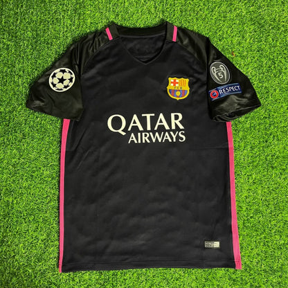 Barcelona 2014/15 Retro Black Pink Football Jersey